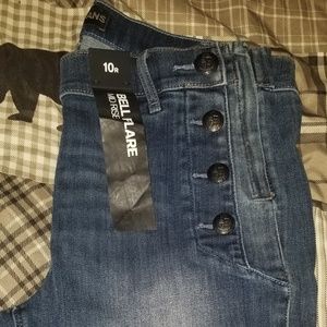 Express Mid Rise Bell Flare Jeans